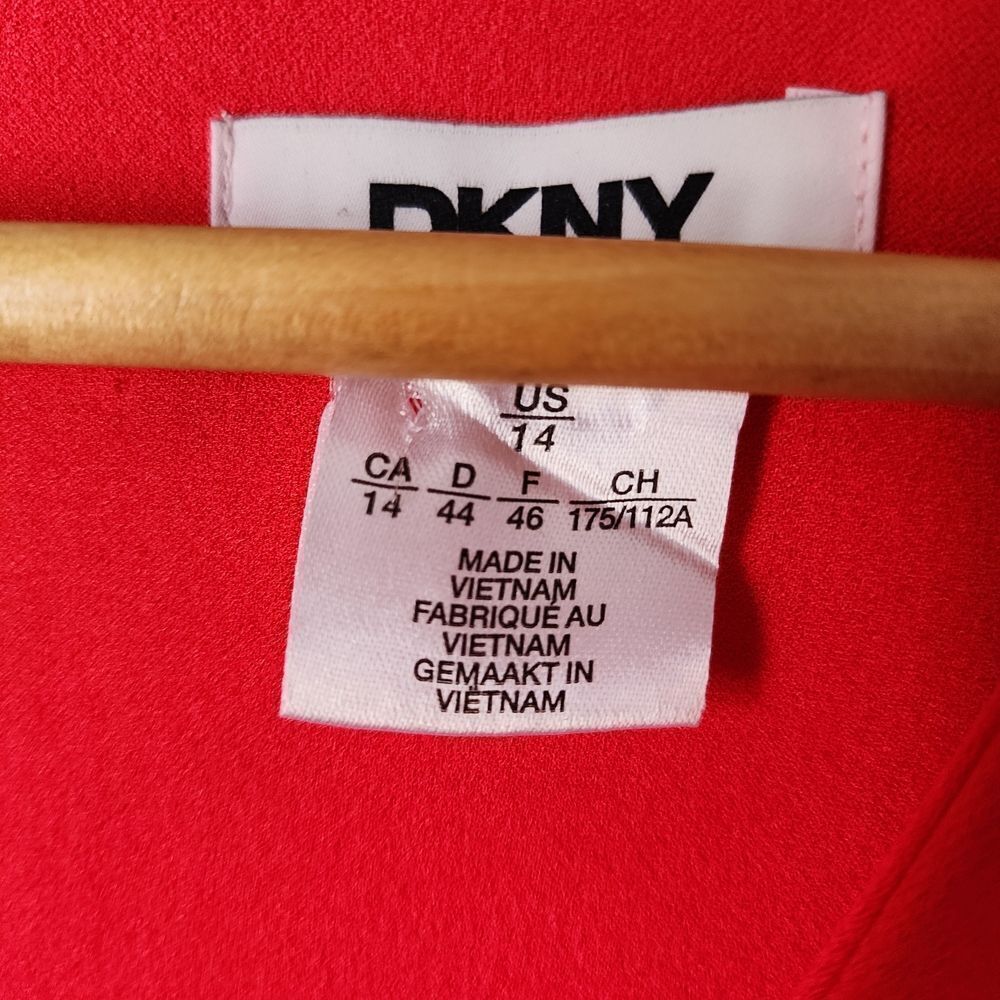 DKNY Women's Vibrant Red Midi Dress - Picture 4 of 16
